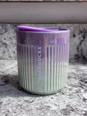 Starbucks Iridescent Lavender Pearl 8oz Ceramic Travel Mug